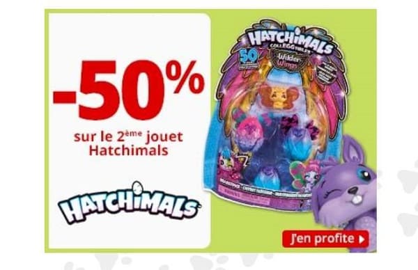 Offre spéciale Hatchimals ! 1 acheté = -50% sur le second