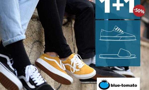 offre spéciale chaussures sur blue tomato 1 paire achetée = l'autre à moitié prix