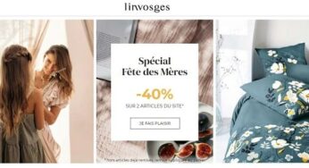 Spéciale fête des mères Linvosges : 40% sur 2 articles (linge maison, linge de lit, linge bain)