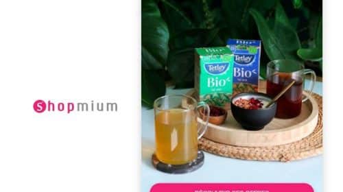 thé gamme bio tetley moins cher remboursement shopmium