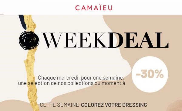 weekdeal de camaïeu