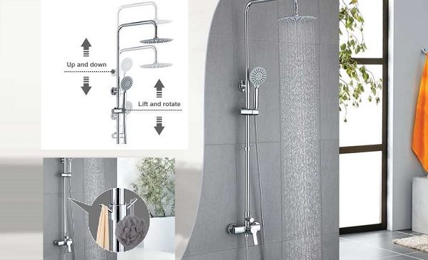 colonne de douche hauteur ajustable 3 jets homelody