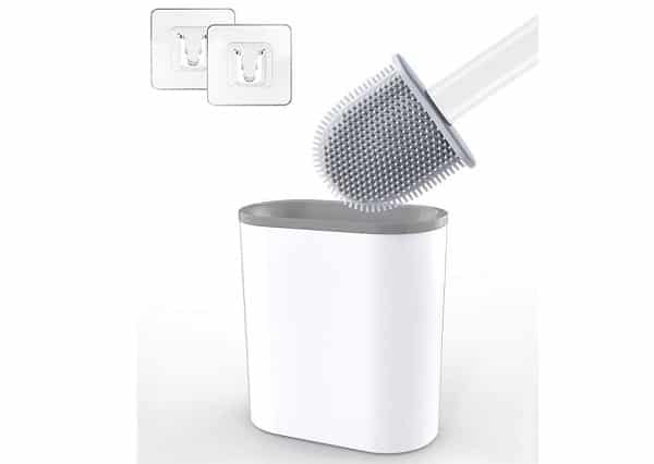 promotion brosse à wc silicone antibactérien avec support aitsite