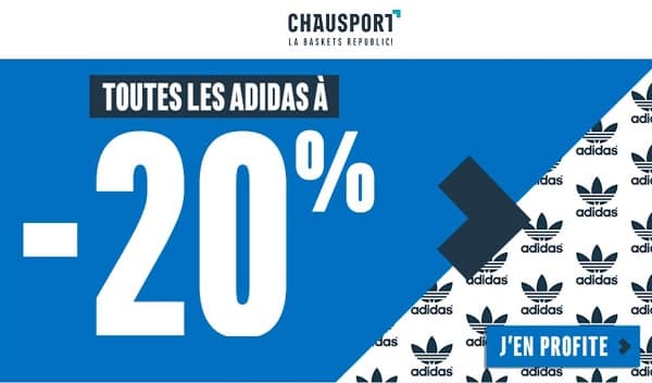 remise sur toutes les adidas sur chausport (livraison gratuite)