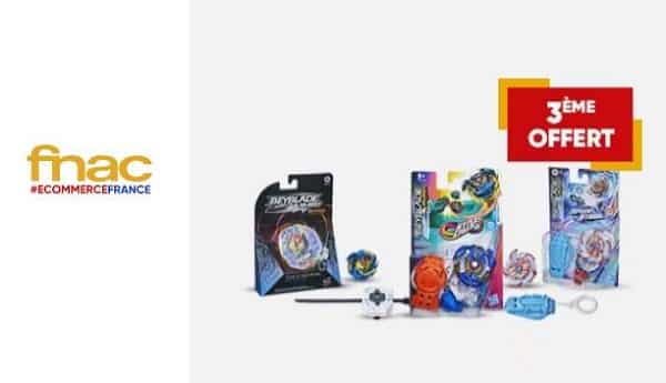 2 beyblade achetés = la 3ème offerte sur la fnac