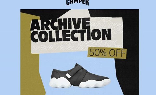 50% de réduction sur archive collection camper