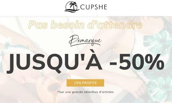 5€ de remise sur l'achat de maillot de bain cupshe