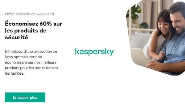 60% de remise sur toutes les licences kaspersky