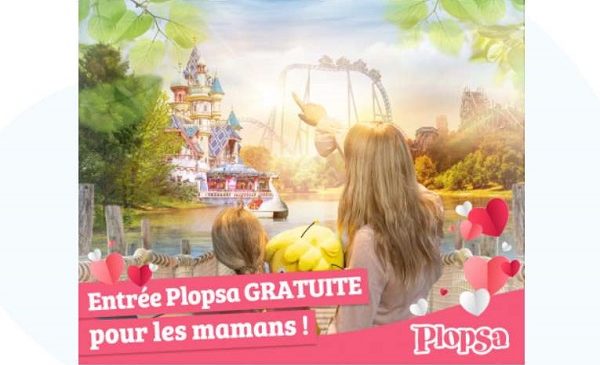 billet d’entrée plopsaland gratuit pour les mamans