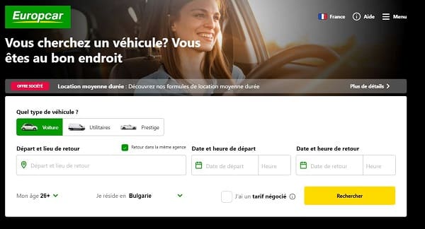 bon plan location de voiture en ligne 16€ de remise sur europcar