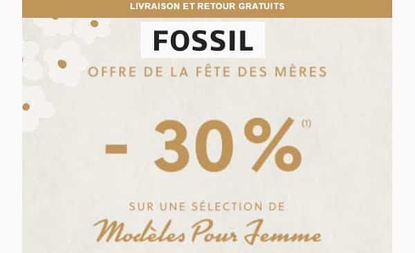 fÊte des mÈres 30% de remise sur des bijoux, sacs et montres femme fossil