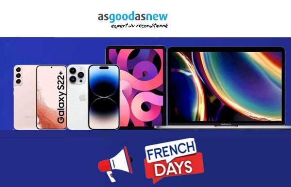 French Days Asgoodasnew : jusqu’à -50€ sur tout le site (produits reconditionnés)