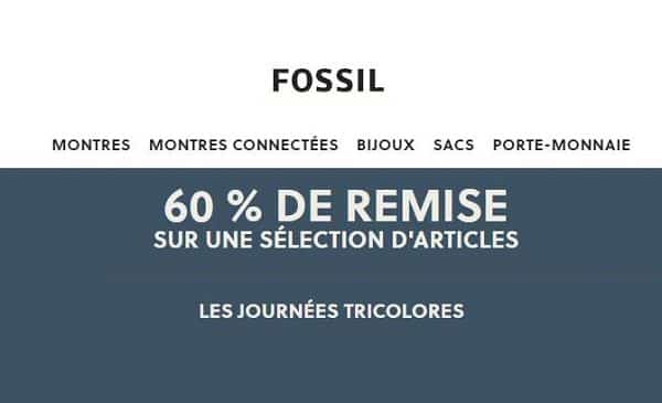 les journées tricolores de fossil 60% de remise