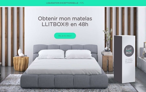 Liquidation exceptionnelle sur les matelas Llitbox : -70% sur tous les produits