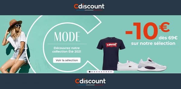 offre mode collection eté de cdiscount  10€ dès 69€ d’achat