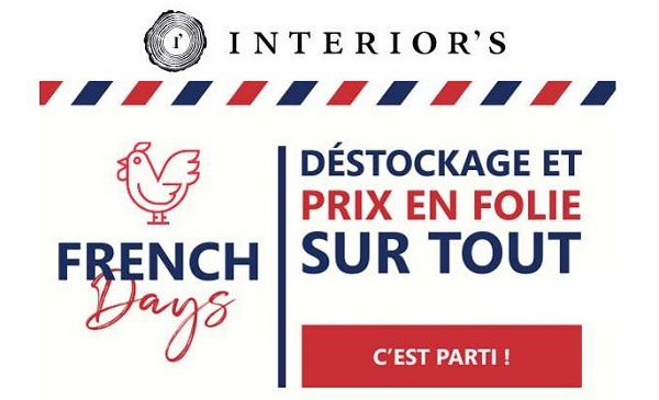 pour les french days interior's profitez d'un déstockage