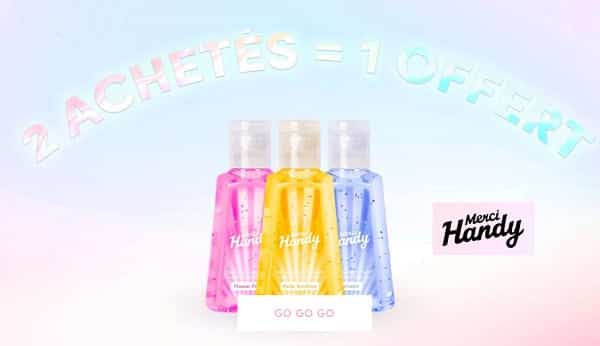 promotion sur les gels mains nettoyants merci handy