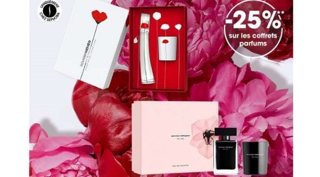 remise de 25% sur les coffrets parfums sur sephora