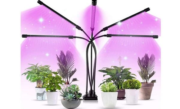 lampe led horticole avec 5 têtes réglables