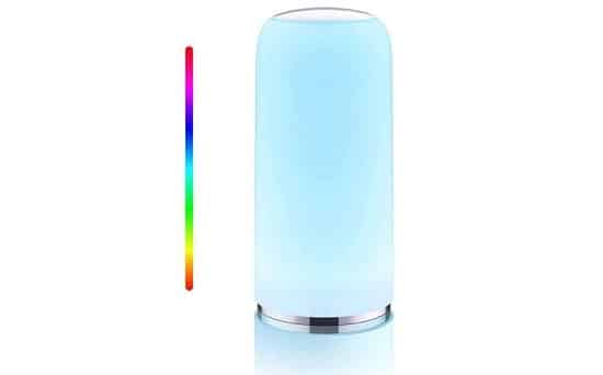 lampe de table tactile secteur avec réglage intensité et couleurs