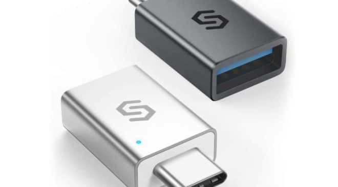 lot de 2 adaptateurs usb vers usb c syncwire