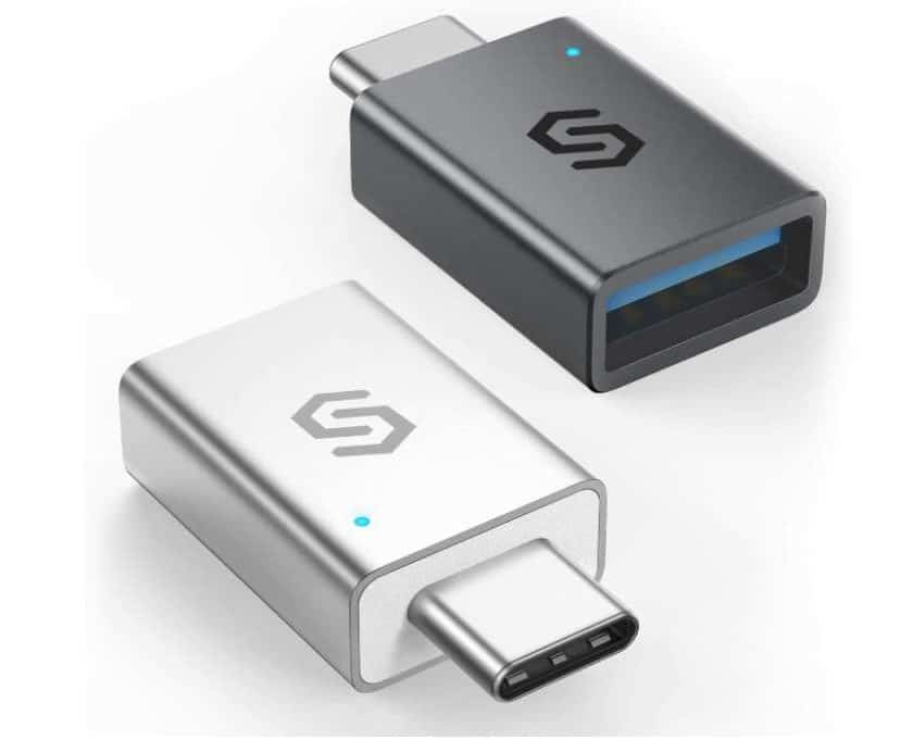 lot de 2 adaptateurs usb vers usb c syncwire