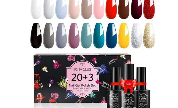 trousse set de 20 vernis semi permanent 5ml base et top coat kipozi