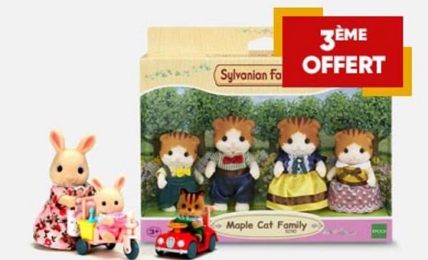 2 sylvanian families achetés le 3ème offert