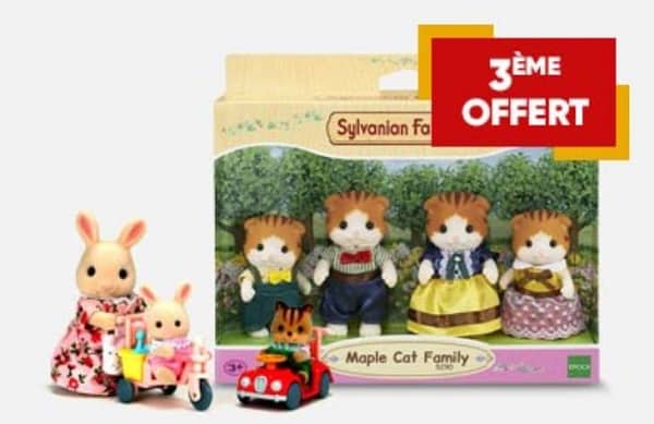 2 Sylvanian families achetés = le 3ème offert