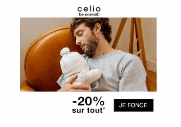 20% de remise sur votre commande sur celio