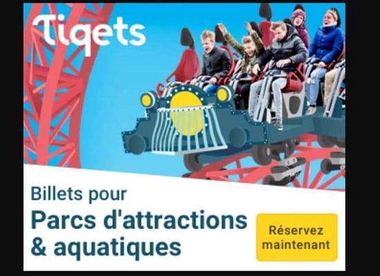 5% de remise sur les entrées parcs d'attractions sur tiqets