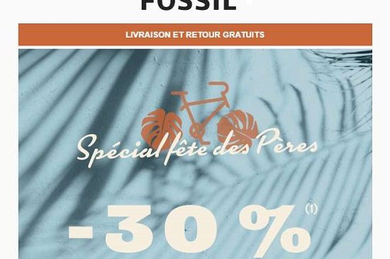 cadeaux pour la fête des pères fossil 30% de remise