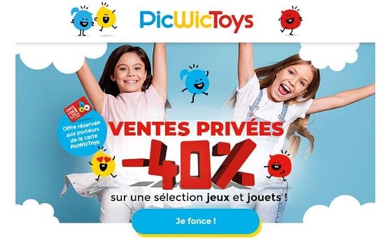 Les Ventes Privées de PicWicToys : -40% sur une sélection de produits