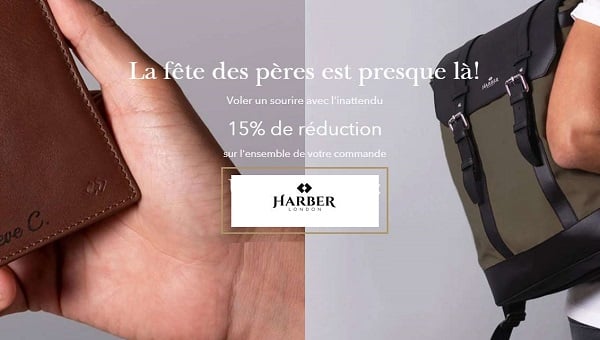 offre fête des pères harber london remise sur tout portefeuilles et maroquinerie en cuir faits main