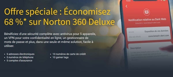 offre cybersécurité norton remise sur norton 360 deluxe