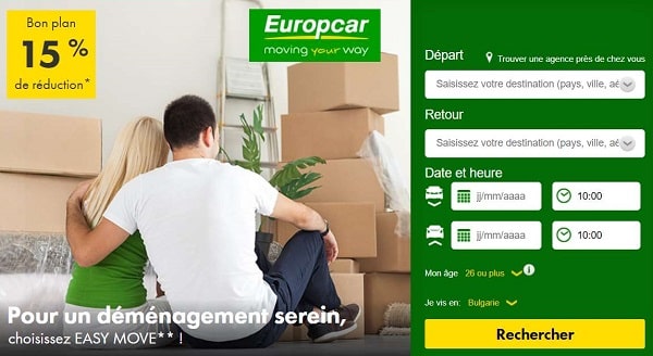 offre location de véhicule pour déménagement europcar réduction sur la formule easy move