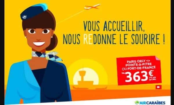 offre spéciale billet avion air caraïbes paris pointe à pitre et paris fort de france