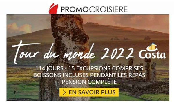 Offres Tour du Monde en croisière : dès 12989€ les 127 jours (en 2022/2023)