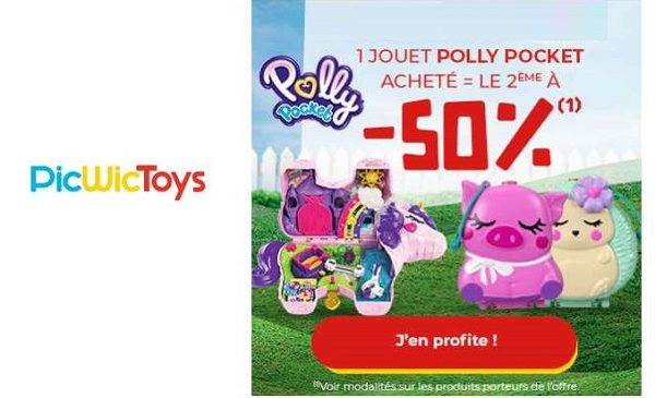 Polly Pocket : 1 jouet acheté = le second à moitié prix