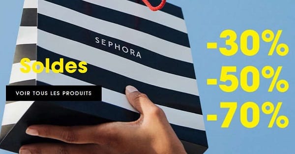 Soldes Sephora : réductions allant de -30% jusqu’à -70% pour le lancement