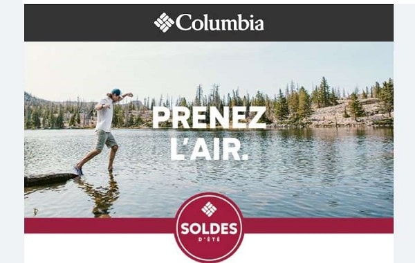 Soldes d’été Columbia = jusqu’à 50 % de remise sur une sélection