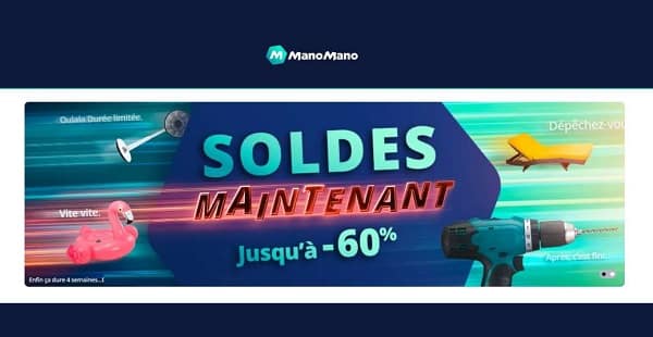 soldes été manomano jusqu'à 60% sur une sélection de produits