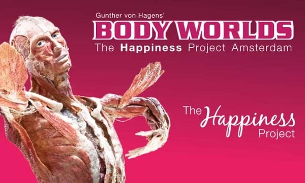 Ticket exposition interactive BODY WORLDS : The Happiness Project Amsterdam pas cher  9,99€ enfant /  14,99€ adulte