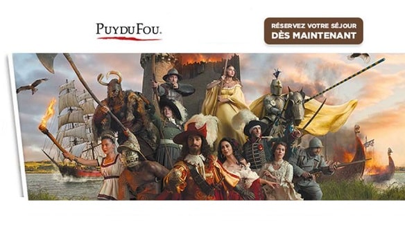 vente flash séjours puy du fou (hôtel + entrée) auchan voyages