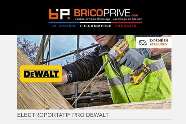 Vente privée outils électroportatifs Pro DEWALT : jusqu’à -70% sur une large sélection