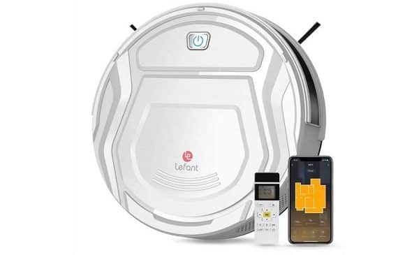 petit aspirateur robot wifi lefant m210 avec capteur de collision 6d et auto recharge