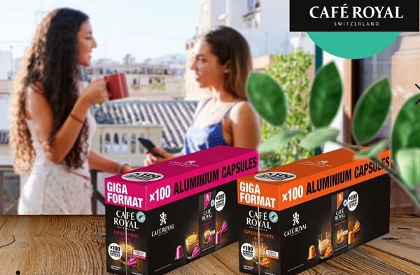 25 % de remise sur les packs de 100 capsules Cafe Royal