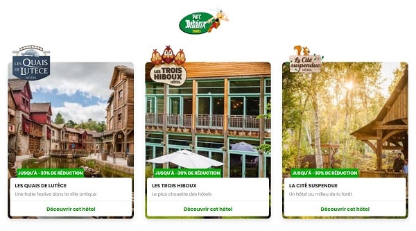 remise sur votre séjour Parc + Hôtel au Parc Astérix 