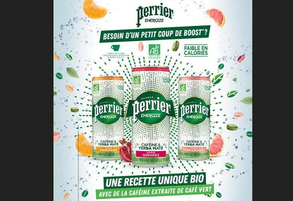 1 canette de perrier energize grenade ou mandarine gratuite