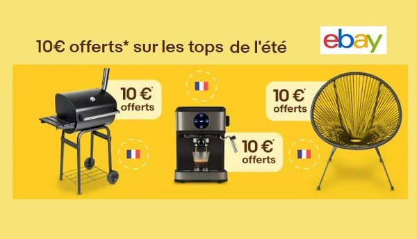 10€ de remise sur les tops de l'été sur ebay